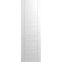 Ekena Millwork 12 W 64 H True Fit PVC vízszintes Slat keretes modern stílusú rögzített redőnyök, fehér