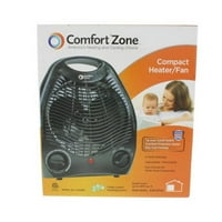 Comfort Zone 750 1500 wattos ventilátor-kényszerített elektromos hordozható helyiségfűtő állítható termosztáttal, túlmelegedés
