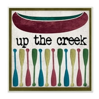 A Stupell Lakberendezési Gyűjtemény Up The Creek Kenu Lapátok Wall Art