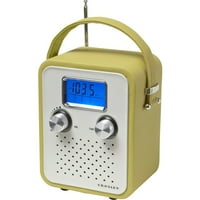 Crosley hordozható AM FM rádió, zöld