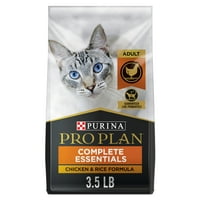 Purina Pro Plan magas fehérjetartalmú macskaeledel probiotikumokkal macskáknak, csirke és rizs Formula, 3. lb. Táska