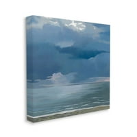 Stupell Industries komor Cloud Beachscape pasztell kék barna festmény vászon fali művészet, Kathrine Lovell, 24 24