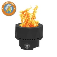 Blue Sky NFL Las Vegas Raiders Ridge Portable Steel Füst nélküli Tűz Pit, táska és szikra képernyő, tűzifa és fa pellet