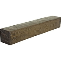 Ekena Millwork 6 H 6 D 36 W Sandflasztált Fau Wood kandalló kandalló, prémium mahagóni