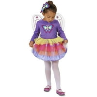 Neon lila pillangó kisgyermek Halloween jelmez, 3T-4T méret
