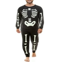 A Derek Heart Glow in-the-Dark-csontváz megfelelő Halloween család pizsama készlet