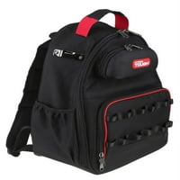 Hyper Tough Black szerszám hátizsák zsebekkel és hurkokkal, hordozható szerszám tárolás alaptámogatással