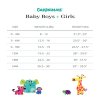 Garanimals kislányok hosszú ujjú grafikus test, méretek hónapok- hónapok
