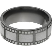 Lapos fekete cirkónium gyűrű filmfóliával a gyűrű körül
