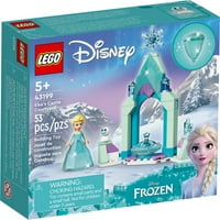 Disney Elsa kastély udvari Épületkészlet, Disney Fagyasztott Jégvár Elsa hercegnővel Mini baba figura, Disney hercegnő játékkészlet