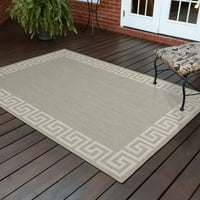 Avalon Home 8 '10' Szürke és Taupe Border kültéri szőnyeg