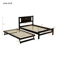 Teljes méretű platform ágykeret fejtámlával, fa teljes ágykeret állítható trónos ággyal, meghosszabbítható teljes ágy az ágyakhoz