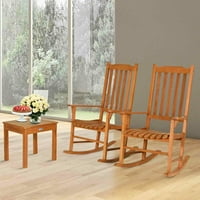 Gomba ringató eukaliptusz szék szett w fa beszélgetési székek és dohányzóasztal