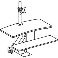 HONS1101, asztali felszálló Sit-to-Stand, mindegyik, Ezüst, Fekete