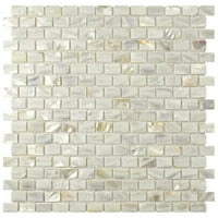 Somertile 12.5 12.25 SeaShell metró fehér mozaik csempe