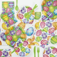 Fólia a húsvéti tojások ovális tányérjaira, számolj a vendégeknek