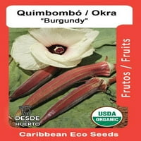 Okra Burgundy Organic Seeds