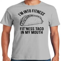 Graphic America vicces, hogy fitneszbe, fit'ness taco vagyok a számban férfi grafikus pólóban