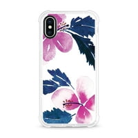 Essentials iPhone XS Ma telefon tok, Hibiscus Pink & Blue