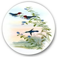 Designart 'ősi kolibri ii.' Hagyományos körfém fali művészet - 11 lemez