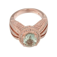 Adina & Co. Sterling ezüst 4. TCW zöld ametiszt ovális gyűrű