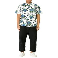 Egyedi olcsó férfi nyári gomb virág pamut rövid ujjú hawaii ing
