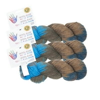 Oroszlán márka fonal gyapjú-ease kézzel festett kék málna kézzel festett közepes akril, gyapjú többszínű fonalcsomag
