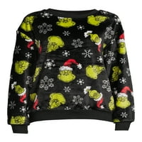 Grinch Juniors havas grafikus nyomtatási pulóver
