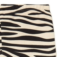 Garanimals kislányok zebra nyomtatott gyapjú nadrág, méret 6 9m-24m