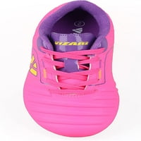 Vizari Kids Catalina Junior Firm Ground Outdoor Soccer Cipők Fiúk és lányok számára- rózsaszín lila sárga