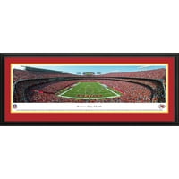 Kansas City Chiefs - End Zone a Arrowhead Stadionon - Blakeway Panoramas NFL nyomtatás deluxe kerettel és dupla szőnyeggel