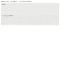 Egyéni reflexiós kollekció, 2 vezeték nélküli fau fa redőnyök, fehér, 3 8 szélesség 72 hosszúság