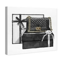 A Wynwood Studio Fashion and Glam Wall Art vászon nyomtatványok 'Tehetséges szépség' Handbags - Fekete, Fehér