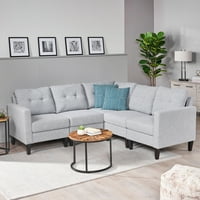 Modern szekcionált kanapé, kárpitozott kanapé szett párnákkal, L alakú kanapé a nappalihoz