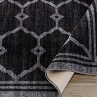 Hiteles kollekció kortárs fekete rácsos design futó szőnyegek
