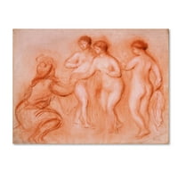 Védjegy képzőművészet 'Párizs ítélete' vászon művészet Renoir