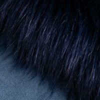Phantoscope Deluxe Soft Fau Sheepsbin szőr sorozat dekoratív beltéri terület szőnyeg láb téglalap, sötétkék, csomag