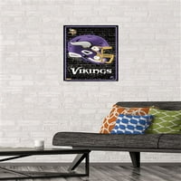 Minnesota Vikings - Neon sisak fali poszter, 14.725 22.375