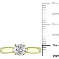 Carat T.W. Gyémánt 14KT kéttónusú arany eljegyzési gyűrű