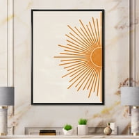 Designart 'Orange Nap nyomtatás a Bézs I' Modern keretes vászon fali művészet nyomtatás