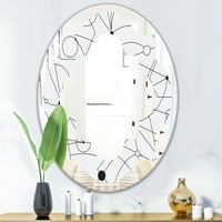 Designart 31.5 23.7 Fehér modern fali tükör