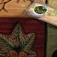 United Weavers rusztikus erdei pamutfa bézs kézzel faragott terület szőnyeg vagy futó