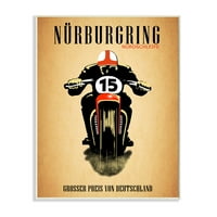 Stupell Industries Vintage N Enterprburgring német motorkerékpár verseny reklám fal plakk Mark Rogan