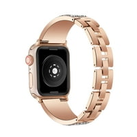 Posh Tech Windsor rózsa arany rozsdamentes acél csere sáv az Apple Watch sorozatához 1,2,3,4,5,6,7, és SE - Méret