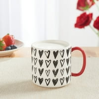 Módja annak, hogy megünnepeljük a Valentin -nap fekete, fehér és piros kávé bögrét