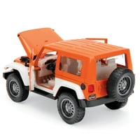 Gyűjtemények stb M & M Jeep Wrangler öntött modell és narancssárga M & M figura
