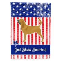 Carolines kincsek BB3284GF USA hazafias Bloodhound zászló kert mérete kicsi, többszínű