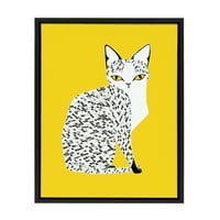 Designovation sylvie egyiptomi mau macska keretes vászon fali művészet, Stacie Bloomfield, Fekete, fali dekoráció a nappali,