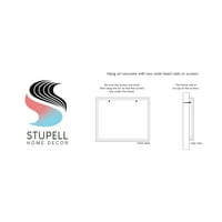 Stupell Industries Friss & Tiszta Kék Százszorszép Minta Tipográfia Festés Szürke Keretes Művészet Nyomtatás Wall Art
