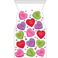 Valentin -nap Candy Hearts cipzáras szendvics táskák, számít
